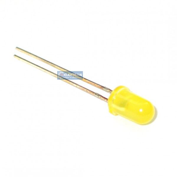 Dioda Led 5mm żółta matowa CB-100588
