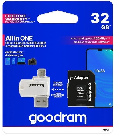 Karta pamięci Goodram microSD 32GB CL10 CB-51047