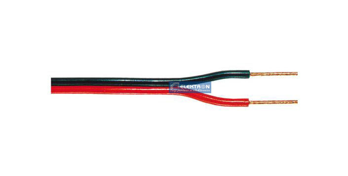 Kabel głośnikowy 2x0.5mm czarno-czerwony CB-5223
