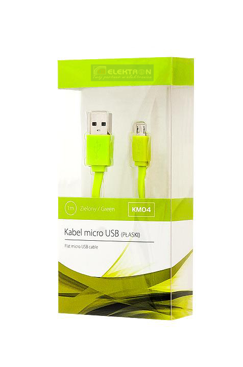 Kabel microUSB - USB zielony 1m CB-5838