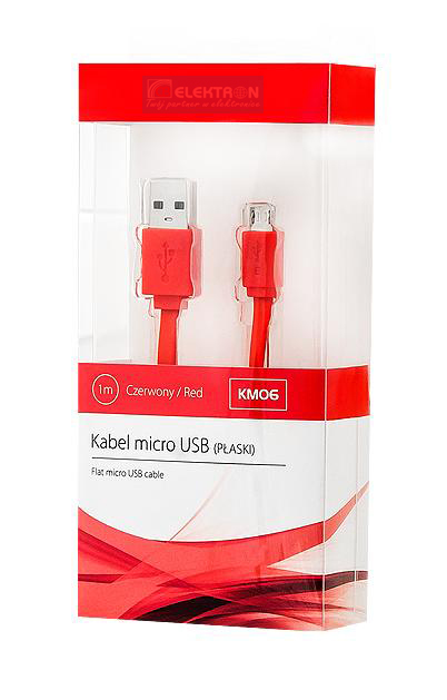 Kabel microUSB - USB czerwony 1m CB-5840
