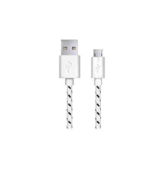 Kabel microUSB - USB biały 2m Eco CB-5985